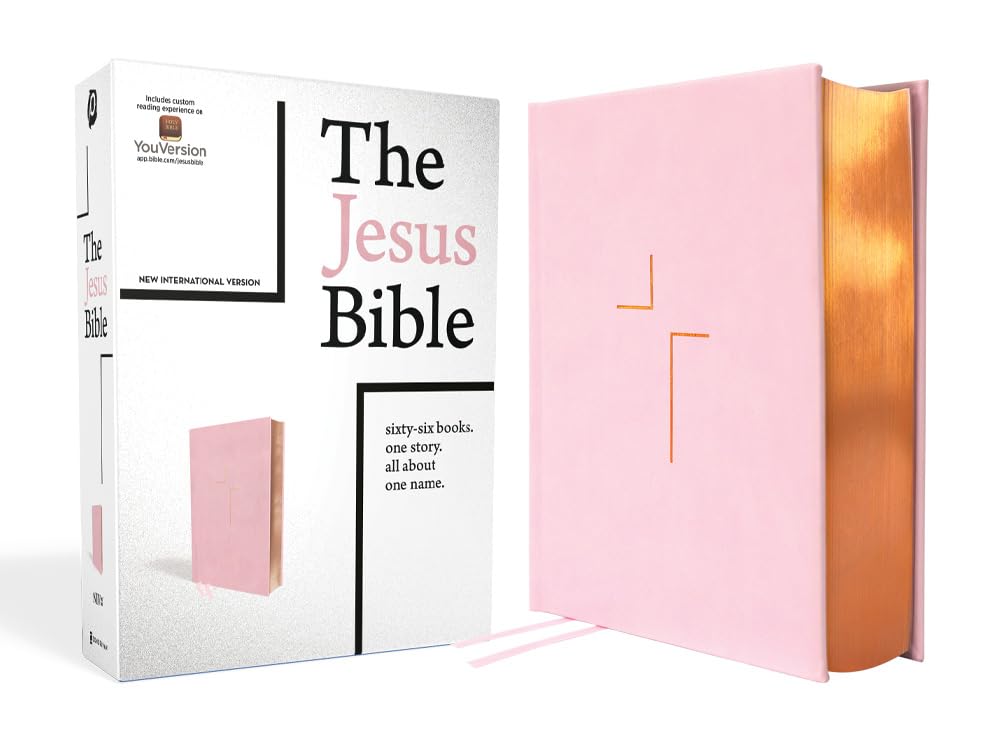 The Jesus Bible, NIV Edition, Leathersoft over Board, Pink, Comfort Print