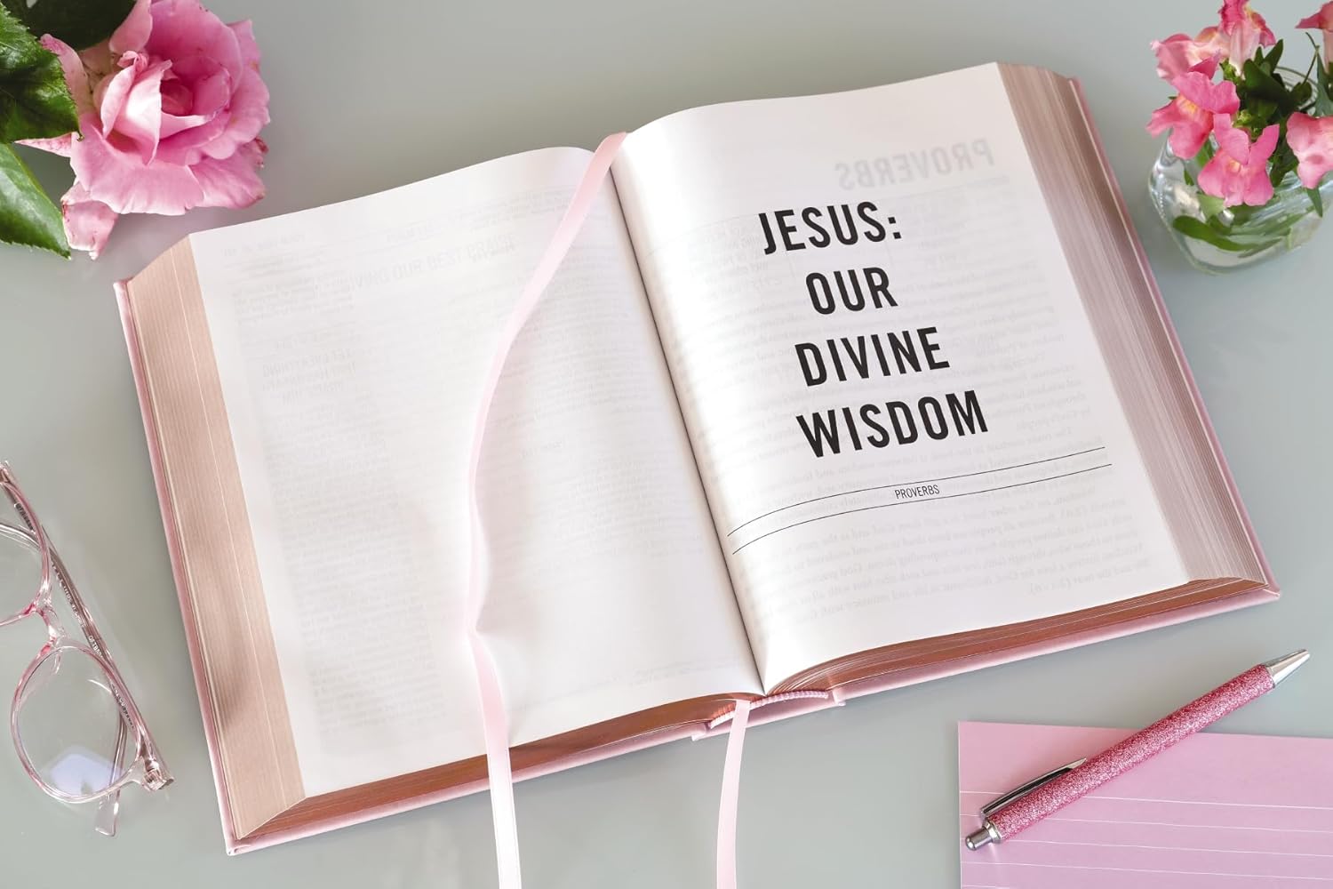 The Jesus Bible, NIV Edition, Leathersoft over Board, Pink, Comfort Print