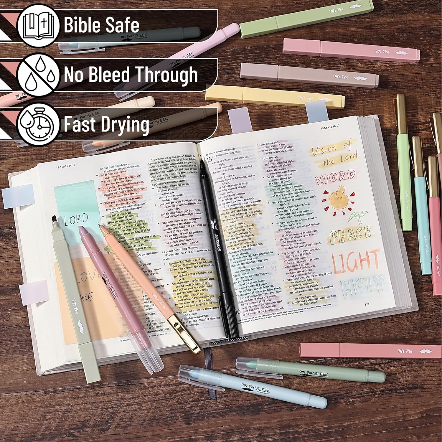 Mr. Pen- Bible Journaling Kit, Bible Study Supplies, No Bleed Bible Highlighters and Pens No Bleed, Christmas Gift