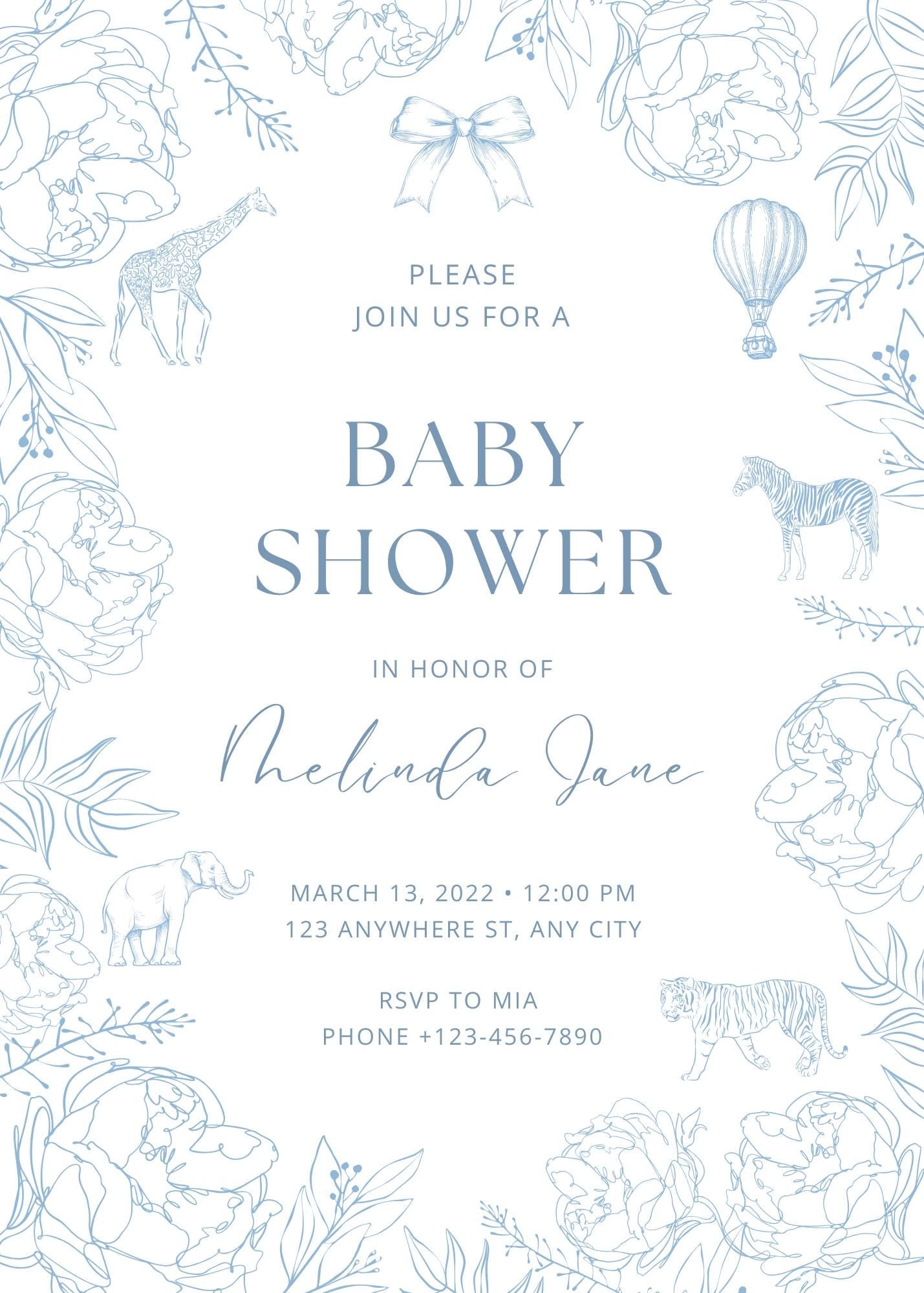 Boys baby shower invitations