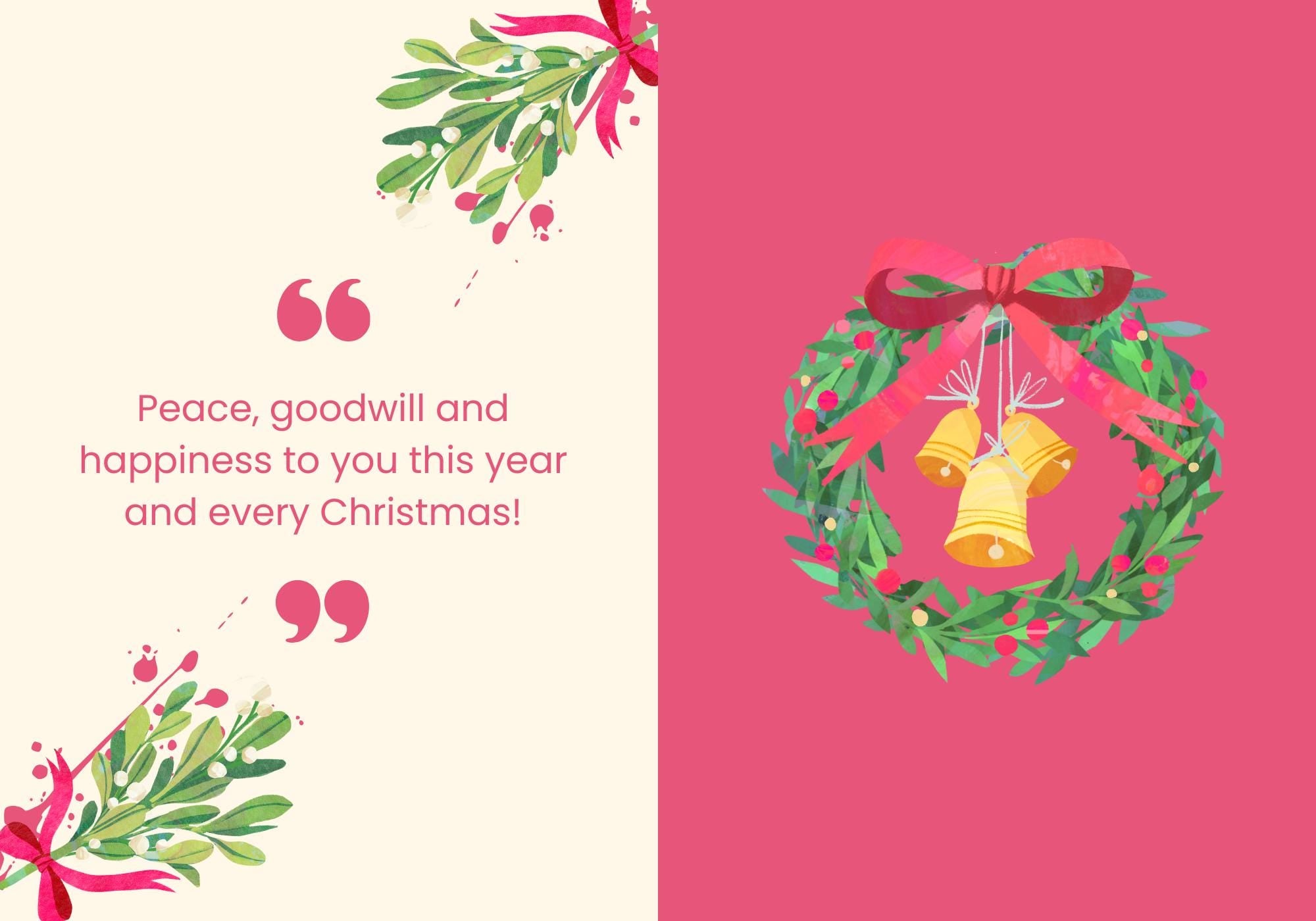 Christmas Greeting Card personalization